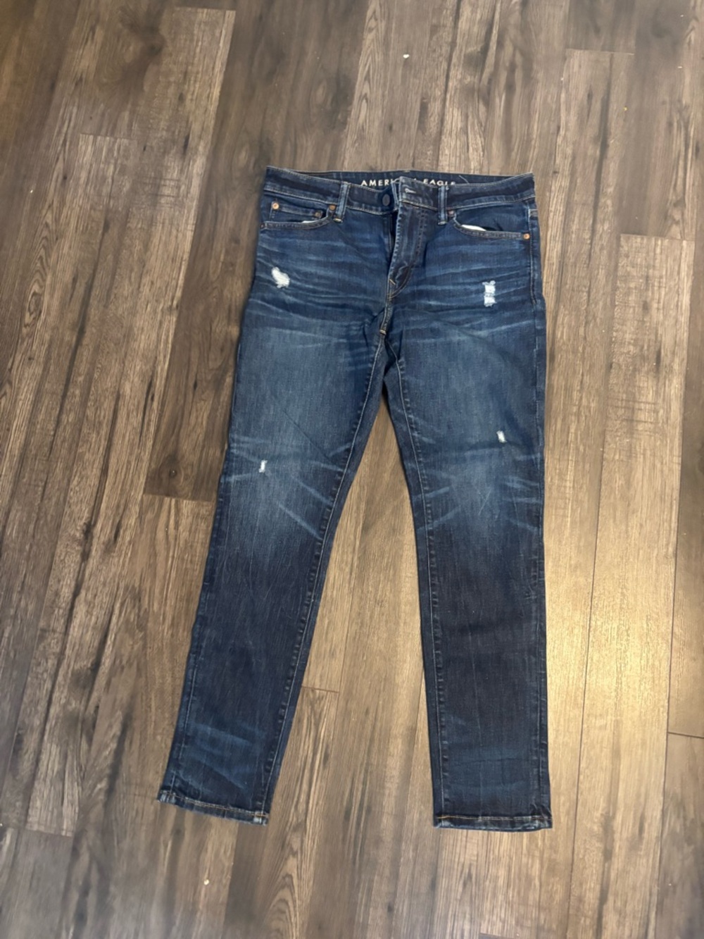 American Eagle Outfitters Men’s Skinny Jeans in Dark Blue Wash